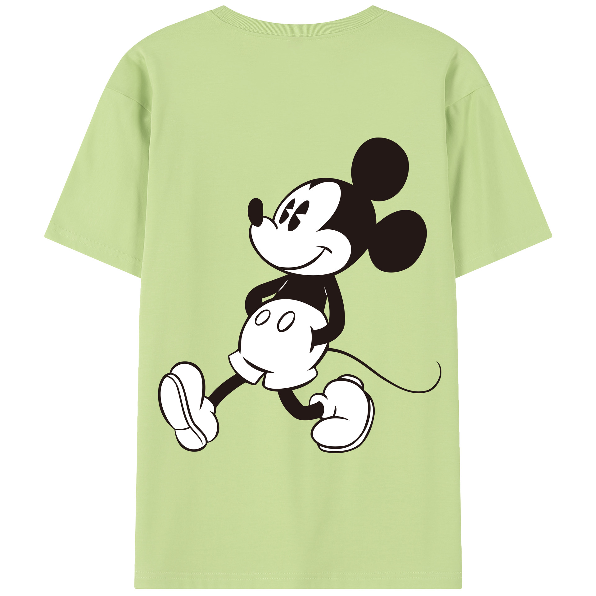 （画像用） ミッキーマウス Mickey Mouse 綿100％半袖Tシャツ（背面プリント）